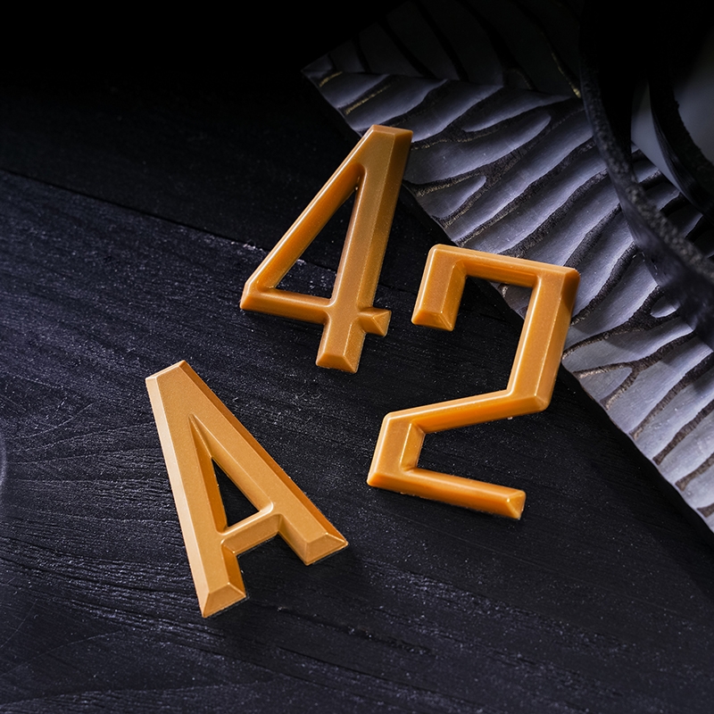 Дверной номер  «2», 37х5х60 мм, золото LJPS0054 Public Steel Россия  - Вид №2