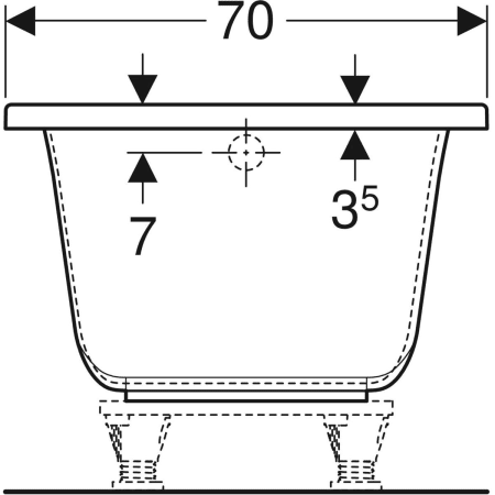 554.305.01.1 Прямоугольная ванна Geberit Renova Plan Geberit  - Вид №37