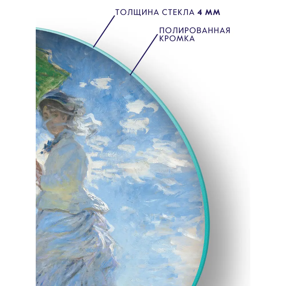 Картина на стекле Postermarket Дама с зонтиком 40x40 см STLM-2166636 - Вид №2