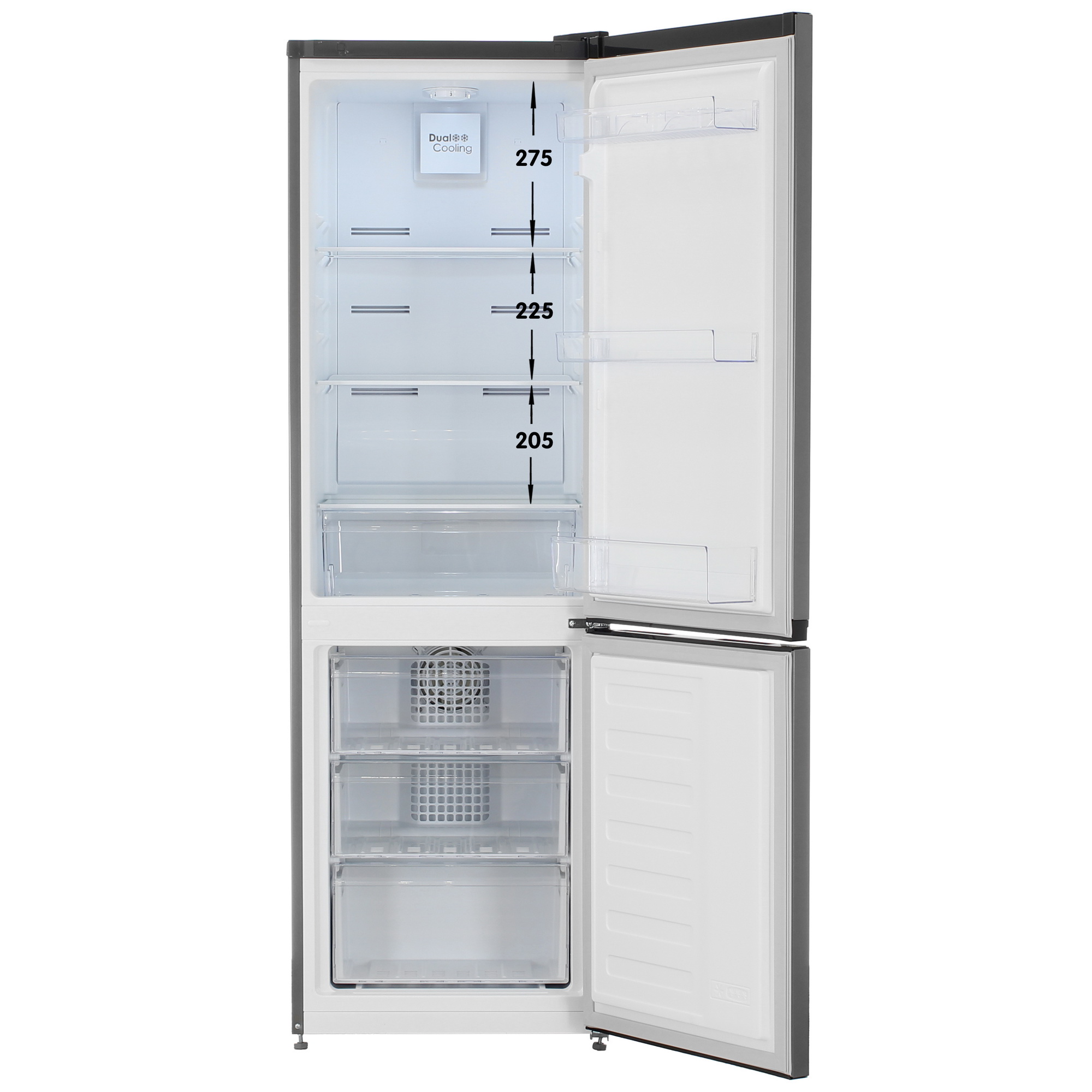 9261644 Холодильник с морозильником   BEKO B1RCNK272G серый STDN-0135587 - Вид №1