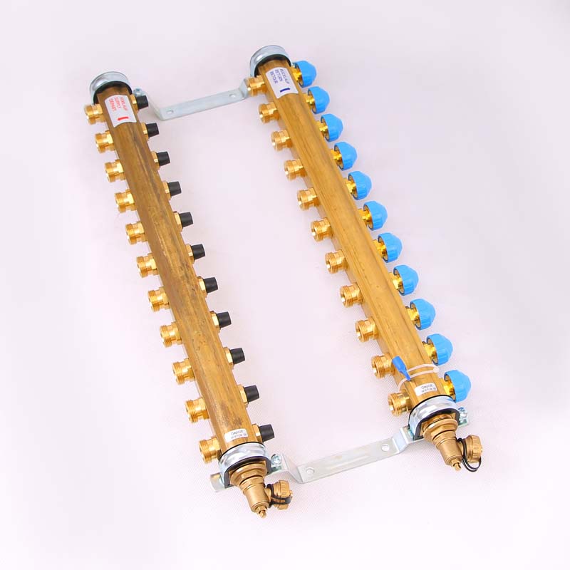 Коллекторная группа HKV с регулировочными и термостатическими вентилями WATTS Ind 1"x3/4"ЕК 11 выходов 10004190 - Вид №1