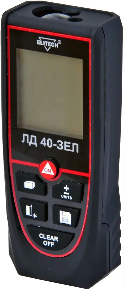 89202535 Дальномер лазерный Elitech ЛД40-ЗЕЛ с дальностью до 40 м STLM-0847805