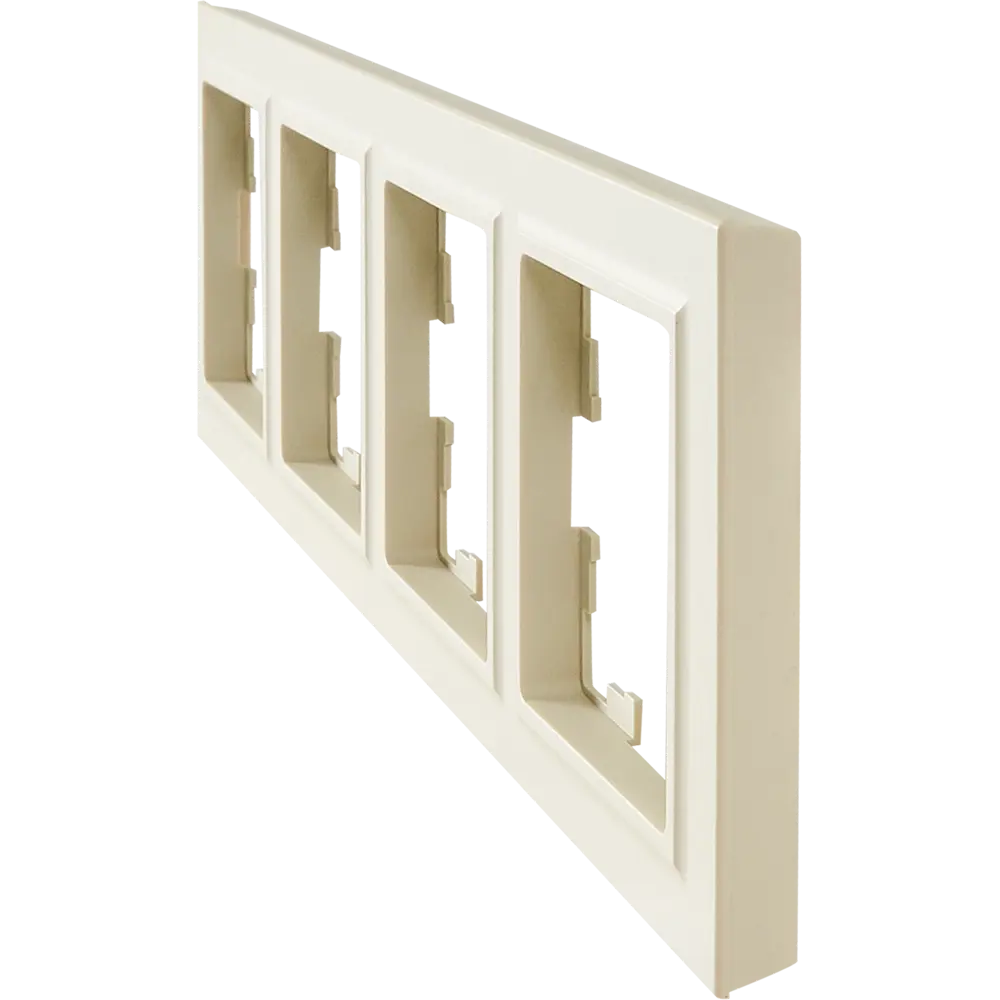 Рамка IEK Brite на 4 поста: стильное решение для электромонтажа в бежевом цвете 87761286 STLM-1104222 - Вид №1