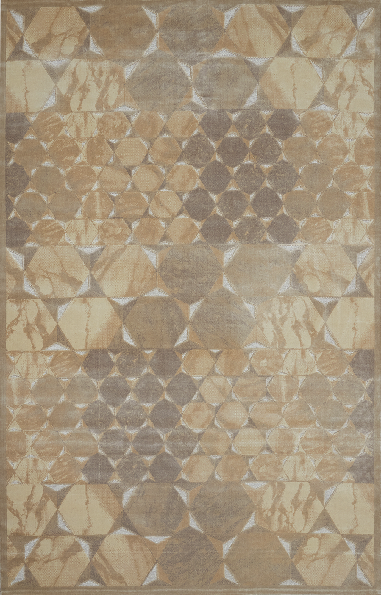 85570602 Ковер вискоза Рим 1025J 160x235 см цвет бежевый STLM-0063952 CTIM 