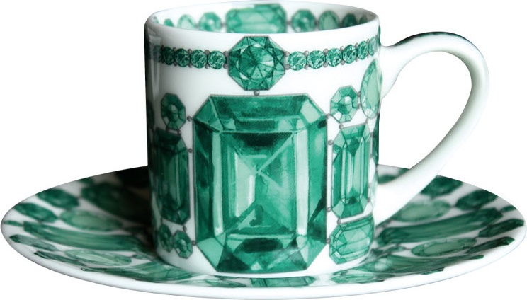 10662277 Taitu Чашка для эспрессо с блюдцем Taitu "Вечные ценности" 100мл Фарфор костяной 