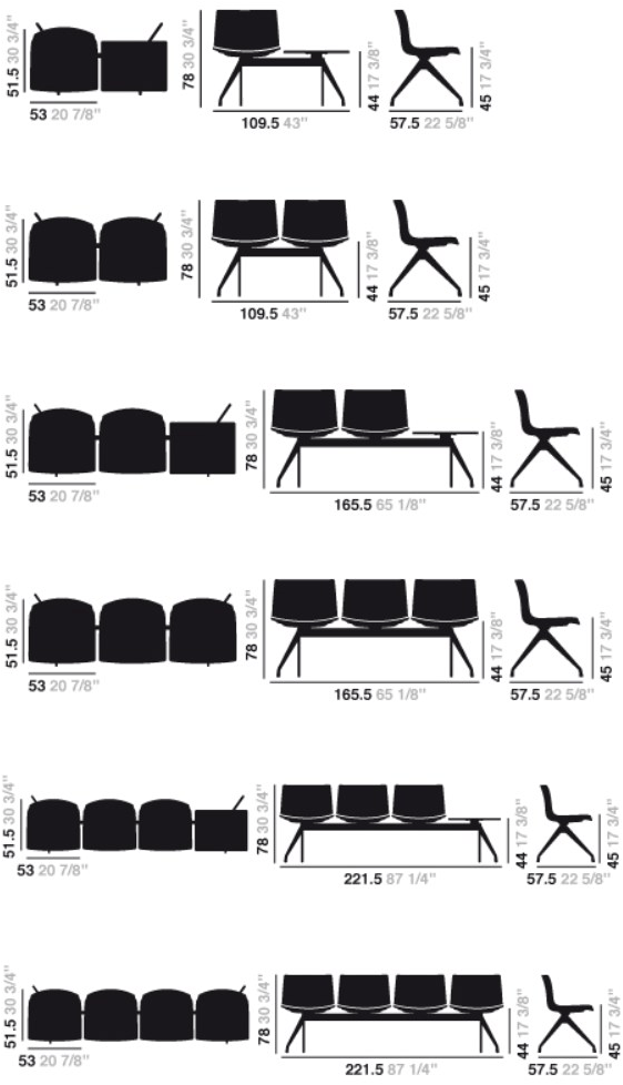 arper Сиденье на балке Catifa 53 sun-id-1416255 - Вид №5