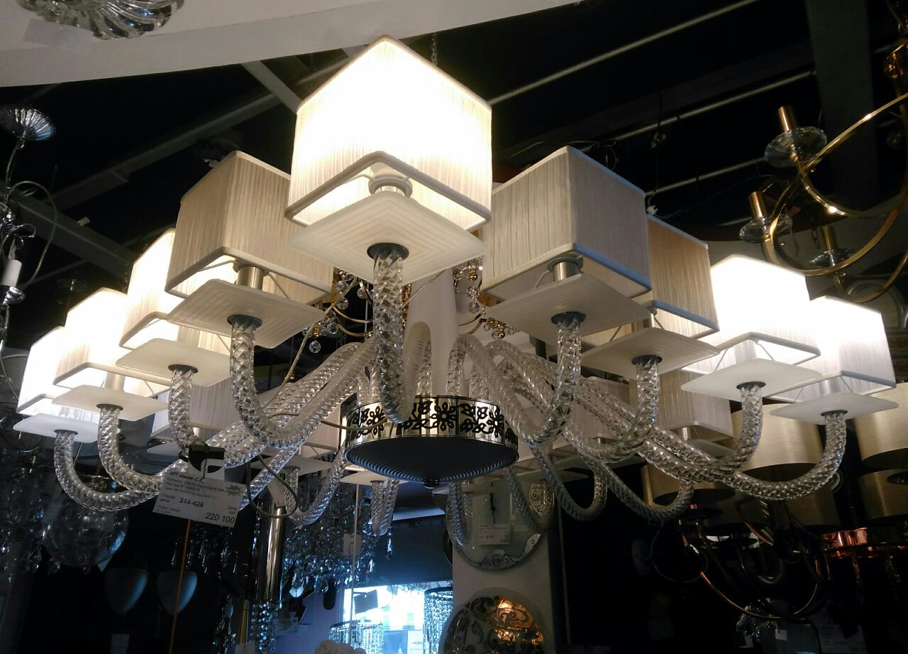 Italamp 328/16 cromo/paral bianc Metropolitan люстра подвесная 97898 - Вид №1