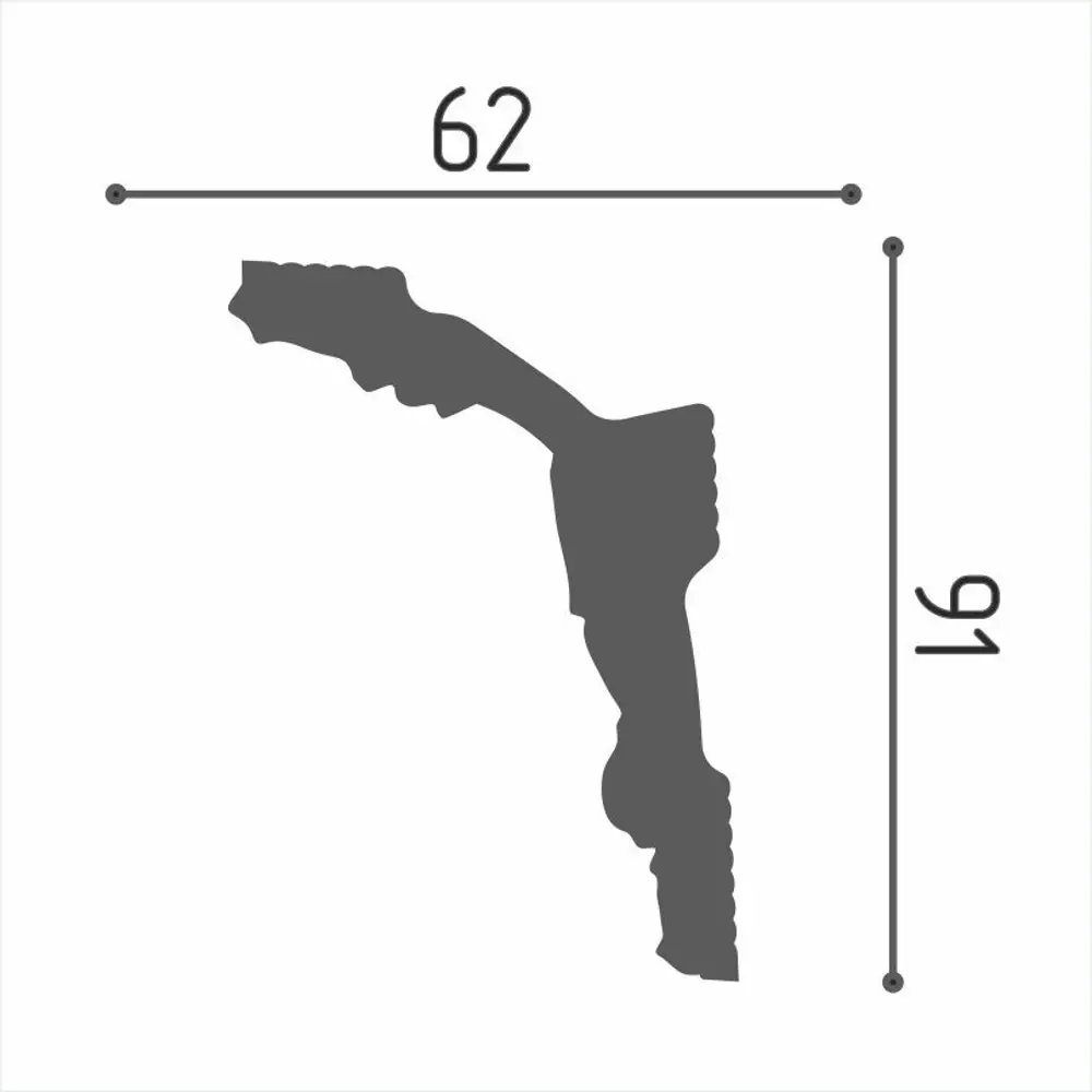 Плинтус потолочный Де-Багет ДП 42/110 для натяжных потолков со светодиодной подсветкой 87957184 STLM-0821166 - Вид №2