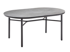 Керамический овальный низкий садовый столик