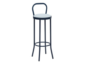 Высокий стул со встроенной подушкой и стальной спинкой