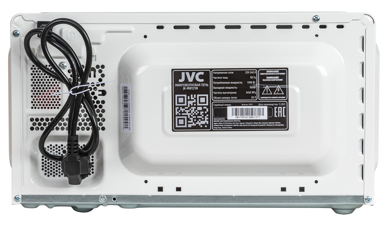 9901416 Микроволновая печь JVC JK-MW121M белый STDN-0061910 - Вид №6