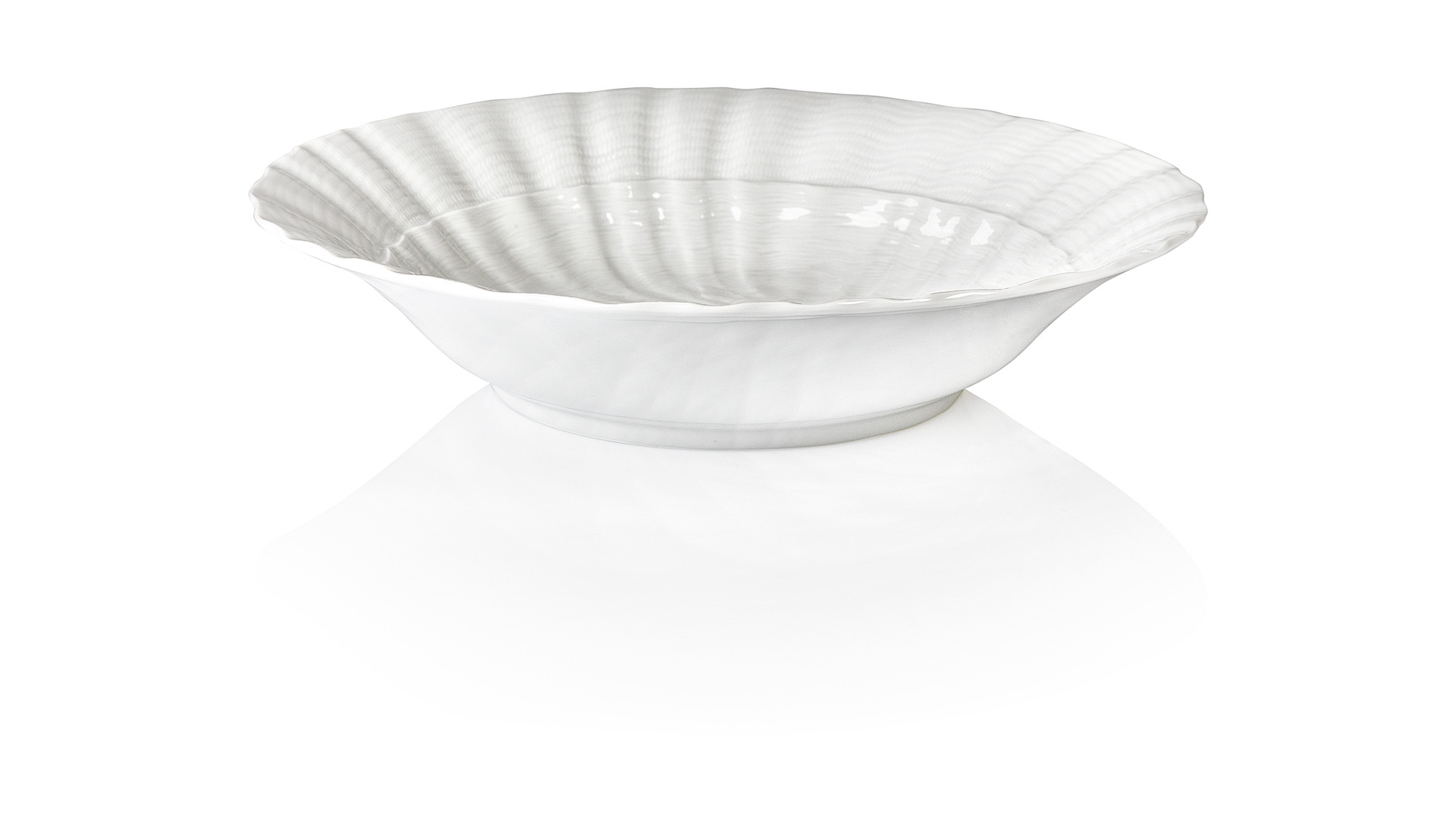 10645333 Meissen Набор из 6 тарелок суповых Meissen "Лебединый сервиз" (белый рельеф), 25см Фарфор, Керамика  - Вид №2