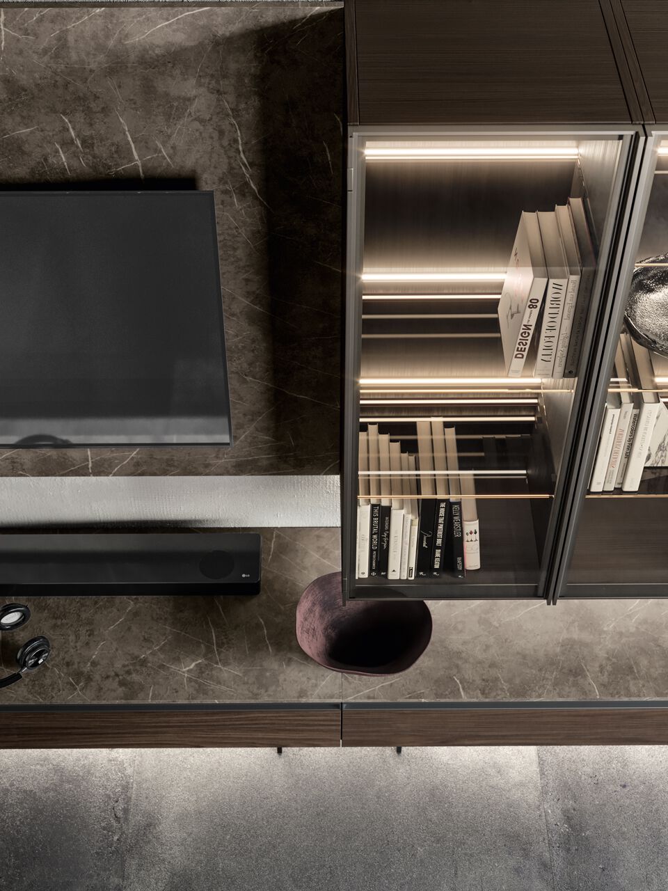 Оборудованная деревянная секционная стена с подставкой для телевизора Santalucia Mobili Luxury ARCH-00152728