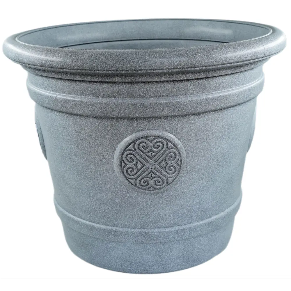 Горшок-кашпо цветочный Тек.А.Тек Medallion ø50 h40 см v40 л пластик серый STLM-2059498