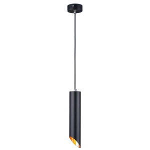 Светильник подвесной Elektrostandard 7011, 1 лампа, 2 м², цвет чёрный/золото