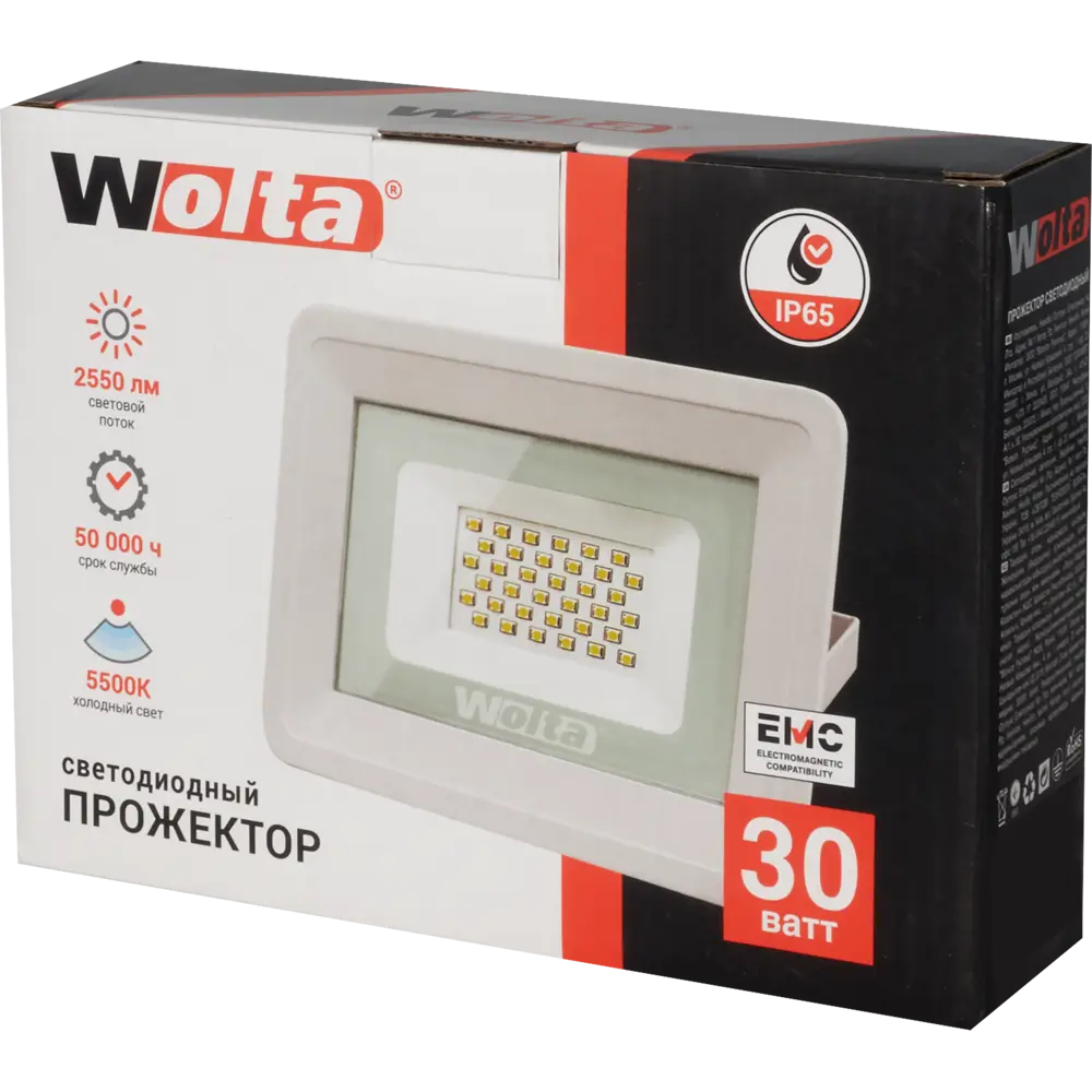 Прожектор светодиодный уличный 30 Вт 5500K IP65 82137594 STLM-2084285 WOLTA  - Вид №6