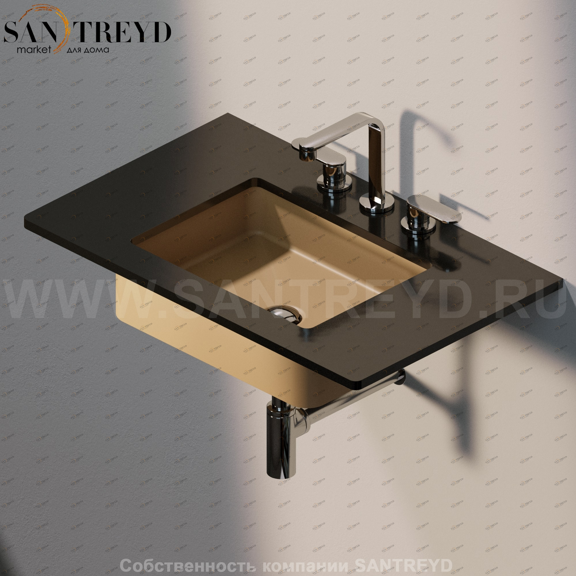 MW48SP9004 Накладная раковина под столешницу  квадратная Ceramica Flaminia Miniwash