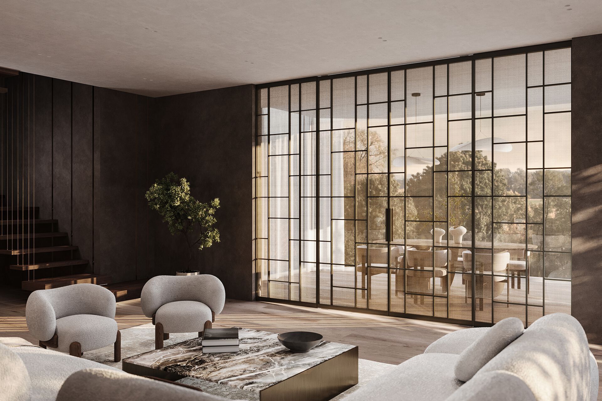 Алюминиевая и стеклянная поворотная дверь AXIS AXIS LIGHT ARCH-00088288 - Вид №1