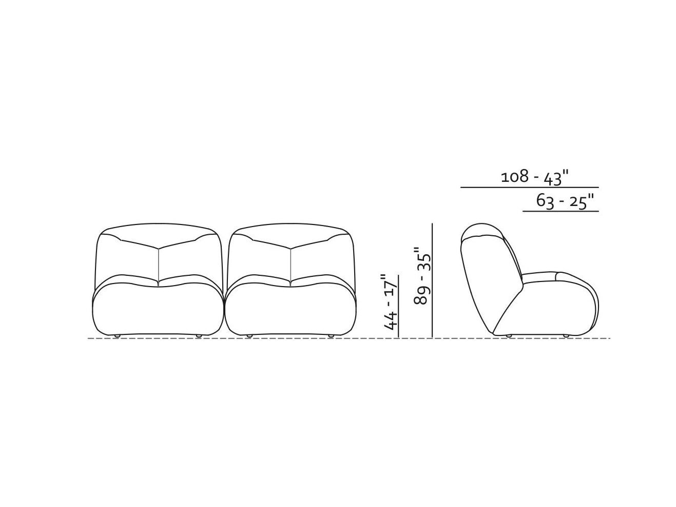 Модульный тканевый диван Max Divani CHICCA ARCH-00150542 - Вид №12