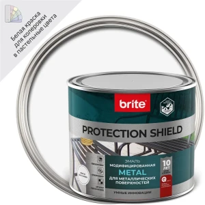 Грунт-эмаль по ржавчине Brite Protect Shield полуматовая цвет белый 0.75 л