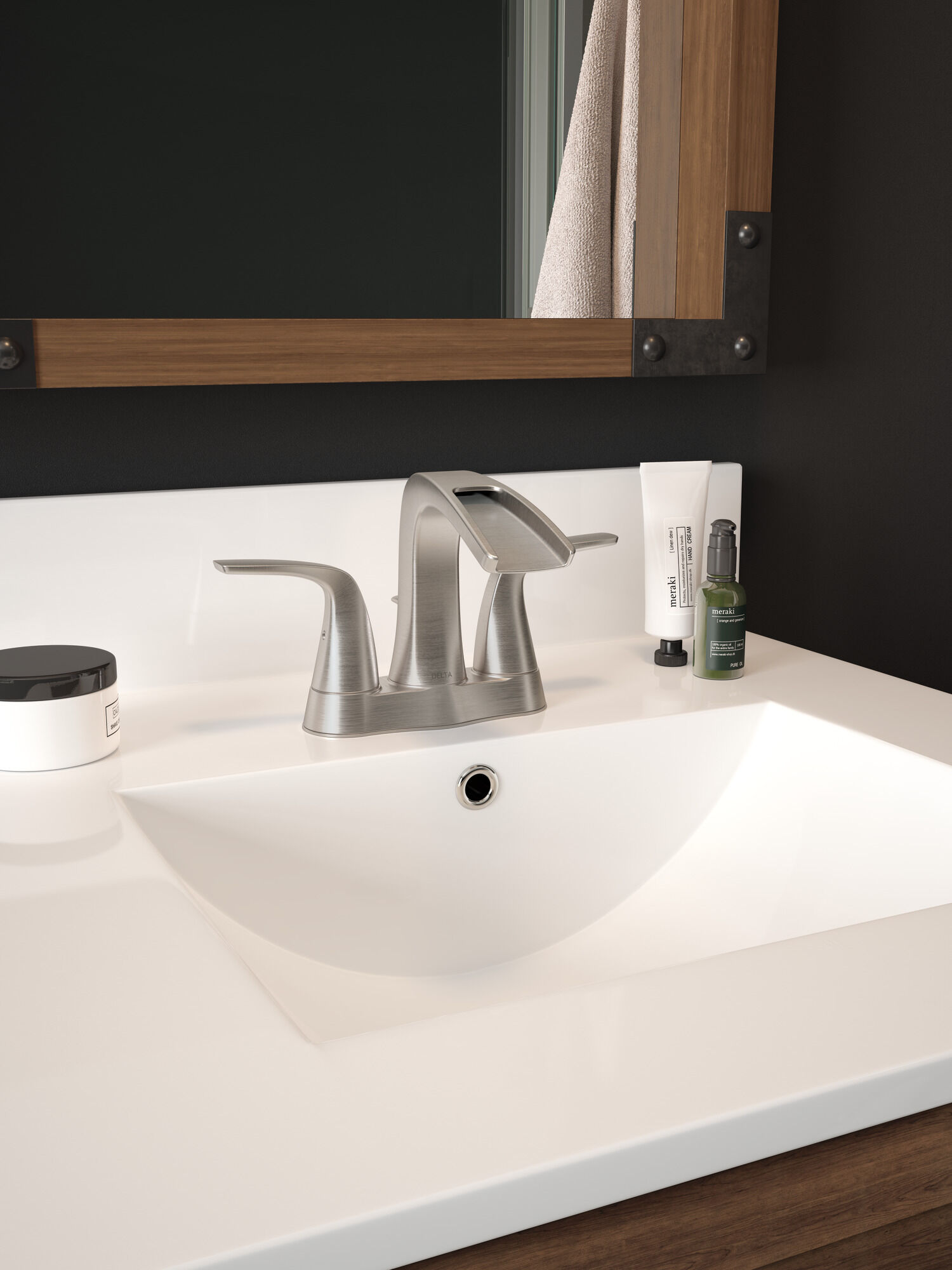 25724LF-SS-ECO Смеситель для ванной комнаты с двумя ручками Delta Faucet Tolva Нержавеющая сталь  - Вид №3