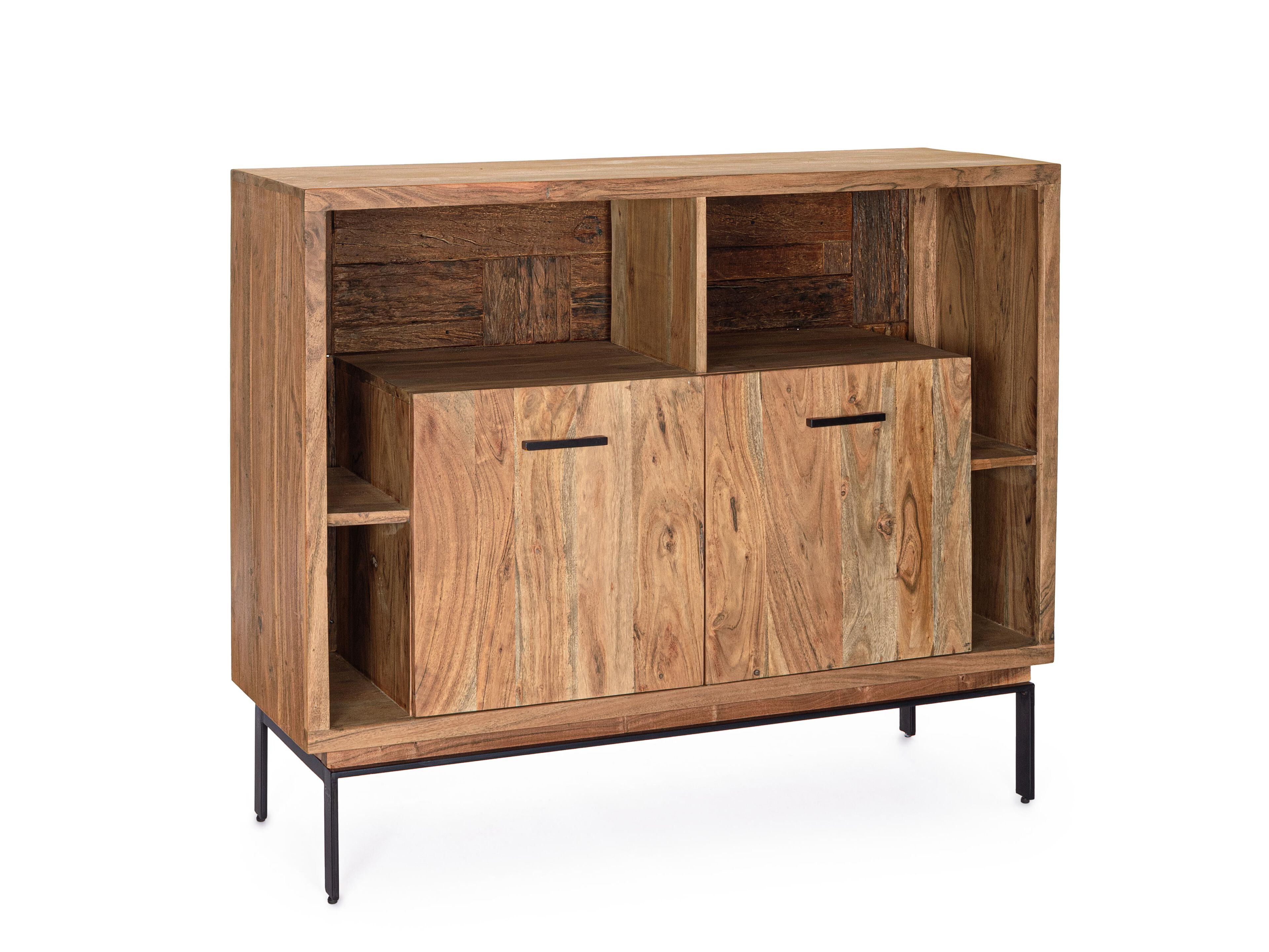 Шкаф из акации с 2 распашными дверцами BIZZOTTO Mangal ARCH-00026466