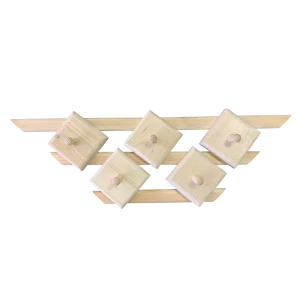 Вешалка настенная 5 крючков цвет бежевый