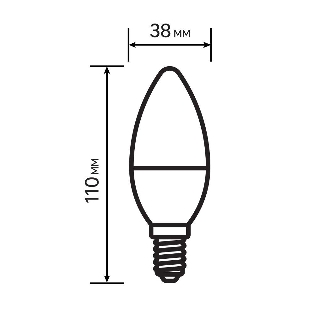 Лампа светодиодная Lexman Candle E14 175-250 В 7 Вт матовая 750 лм теплый белый свет 82991594 STLM-2100250  - Вид №4
