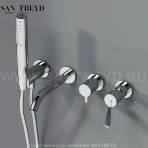 Смеситель AFEZ027S FEZ 2 для ванны хромированный