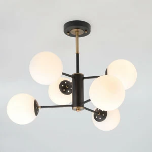 Потолочная люстра Eurosvet Austin 70091/6 черная белая EUROSVET AUSTIN 220577 Белый