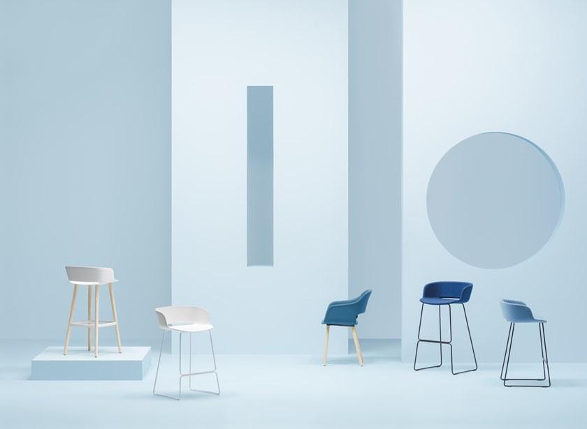 Pedrali Табурет высокий, обитый тканью, со спинкой Babila 2758/2 - Вид №3