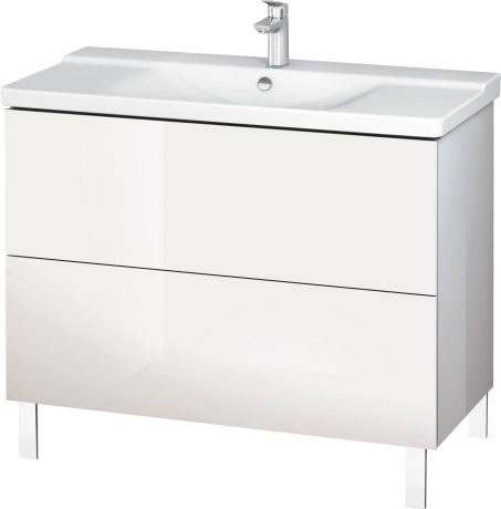 LC660204040 L-Cube Тумбочка напольная Черный глянцевый лак Duravit - Вид №1