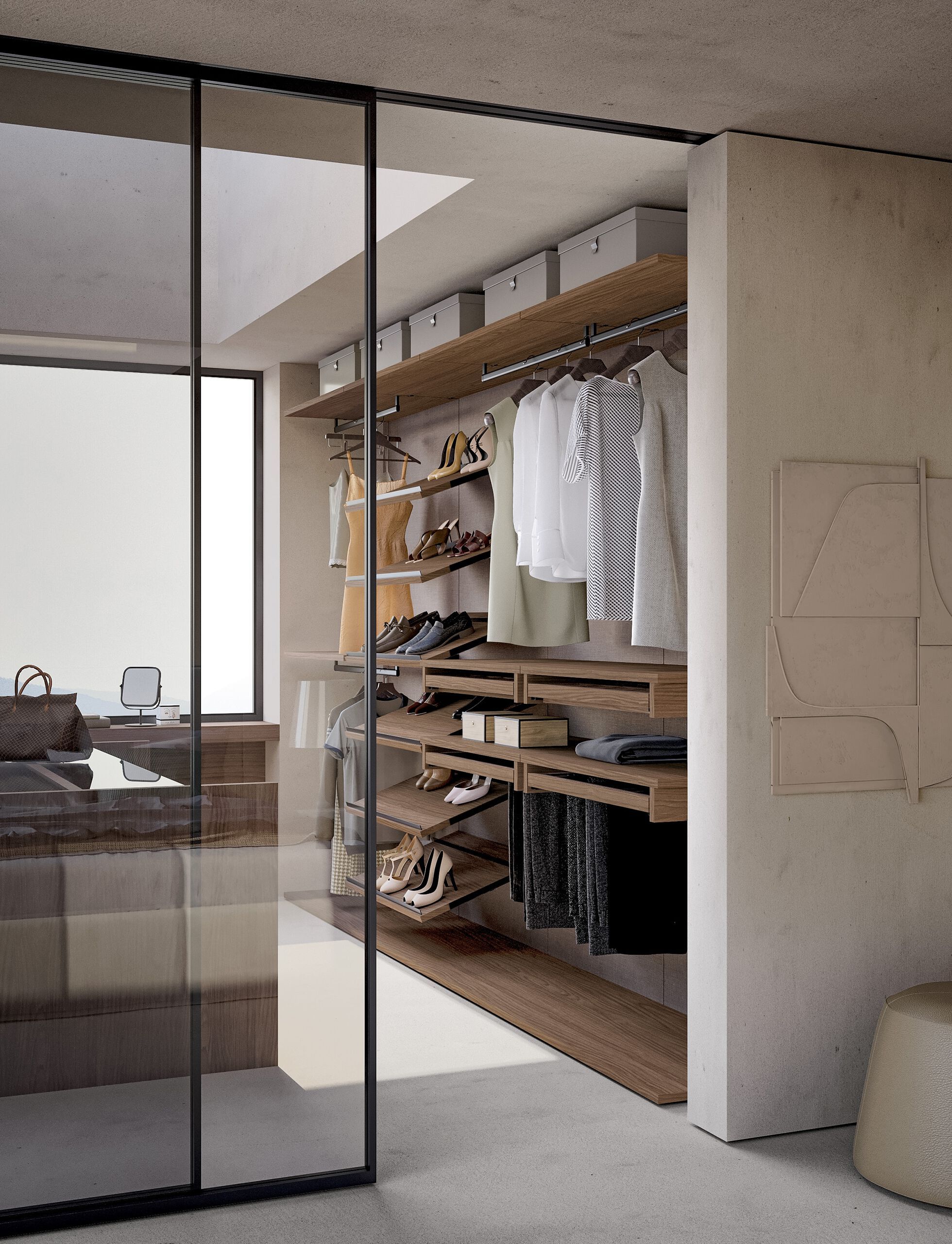 Деревянная секционная гардеробная Adok ателье ARCH-00118439 - Вид №4