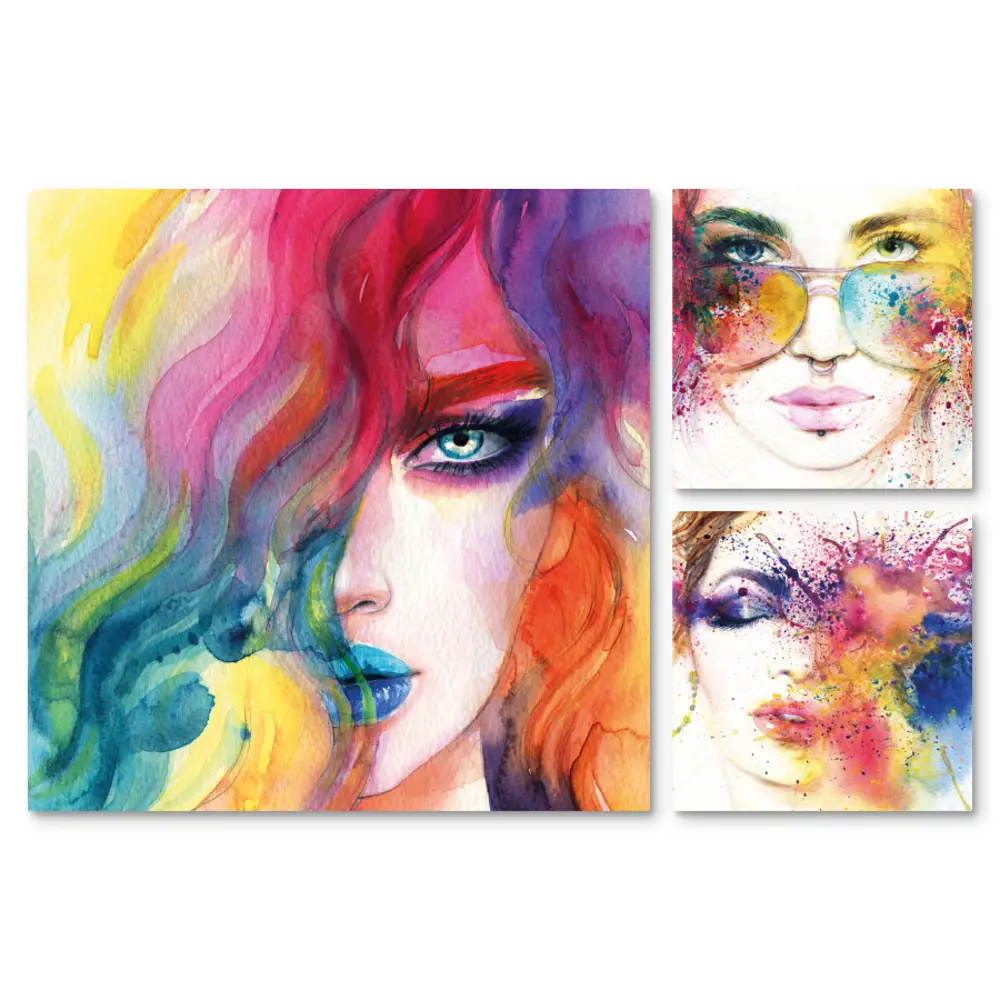 Картина на МДФ Яркие девушки 30x60 см 3 шт POSTERMARKET STLM-2018297