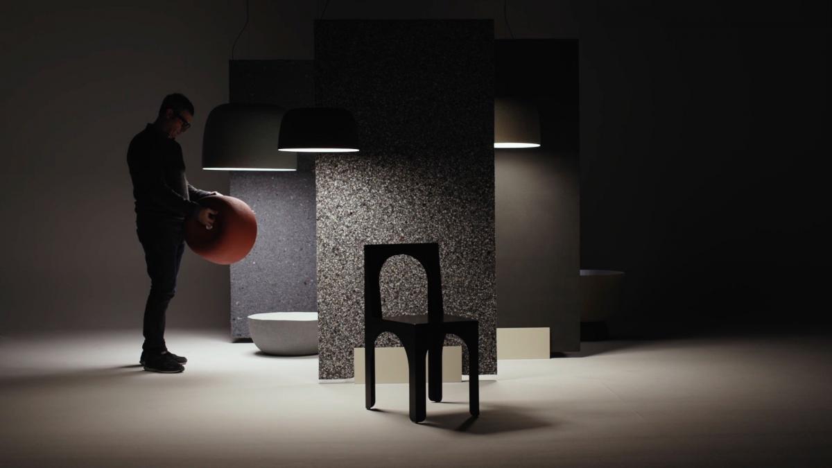 088125 Люстра 65.35 серая Marset Djembe 