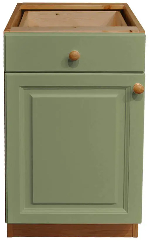 91633352 Напольный шкаф с 1 ящиком Дом мебели из сосны Весури 345 45x85x50 см массив сосны цвет олива STLM-0883183