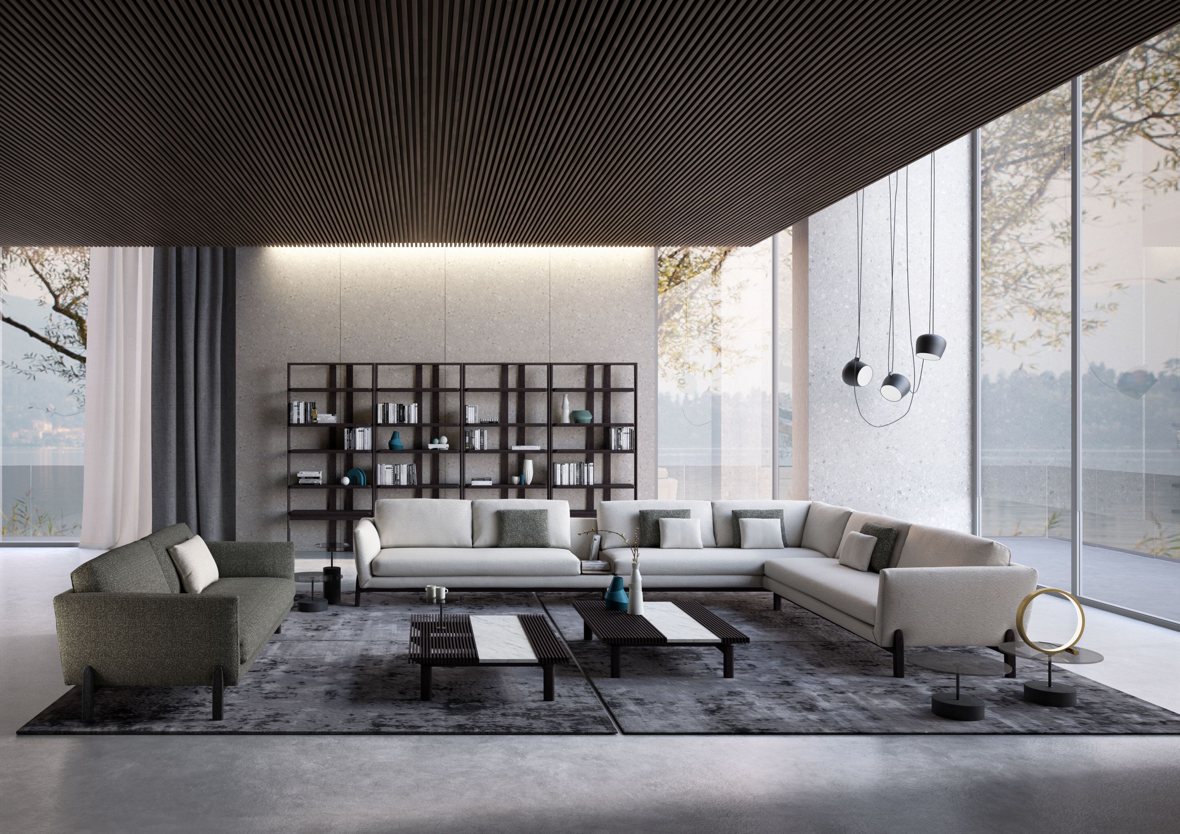 Секционный диван из кожи или ткани Vibieffe 150 FEEL ARCH-00079667 - Вид №1