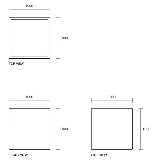Квадратный плантатор из армированного волокном бетона SIT Cubic ARCH-00079442 - Вид №10