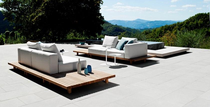 TRIBÙ Модульный садовый диван с водоотталкивающими подушками Vis à vis sofa sun-id-1365364 - Вид №11