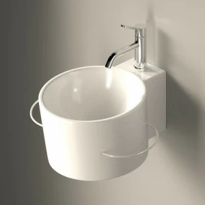 ACER0740NWM Подвесная раковина настенная круглая Agape  белая