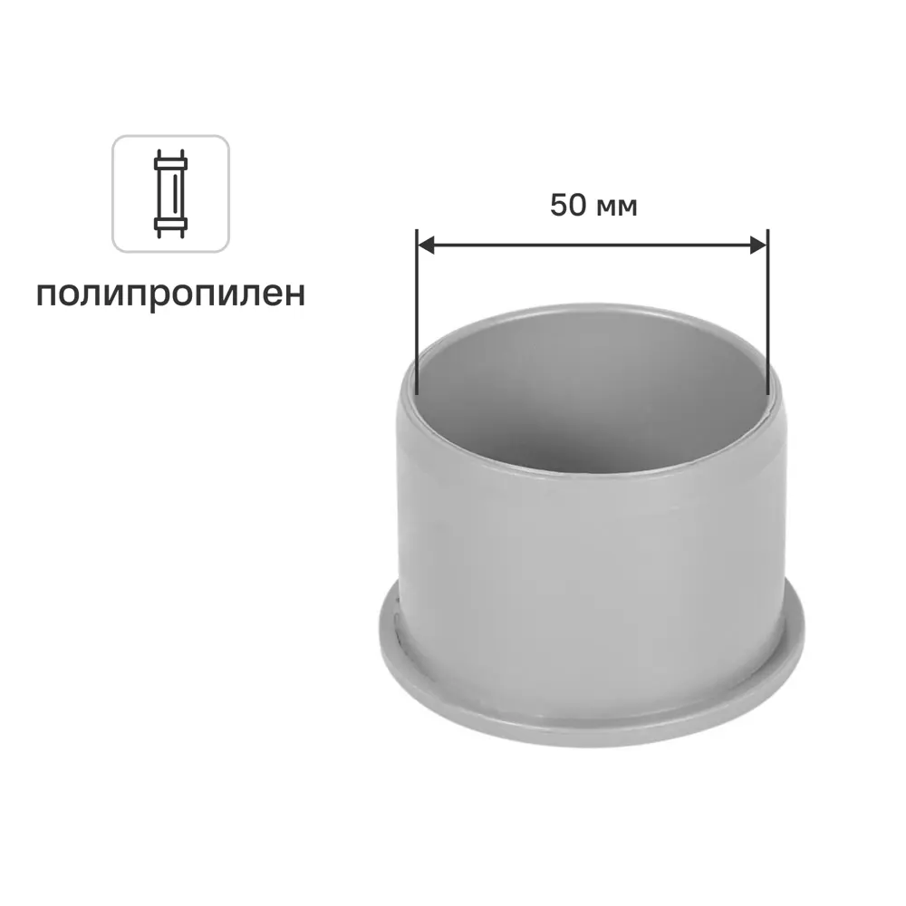 Заглушка Pro Aqua 50 мм полипропилен STLM-2110574