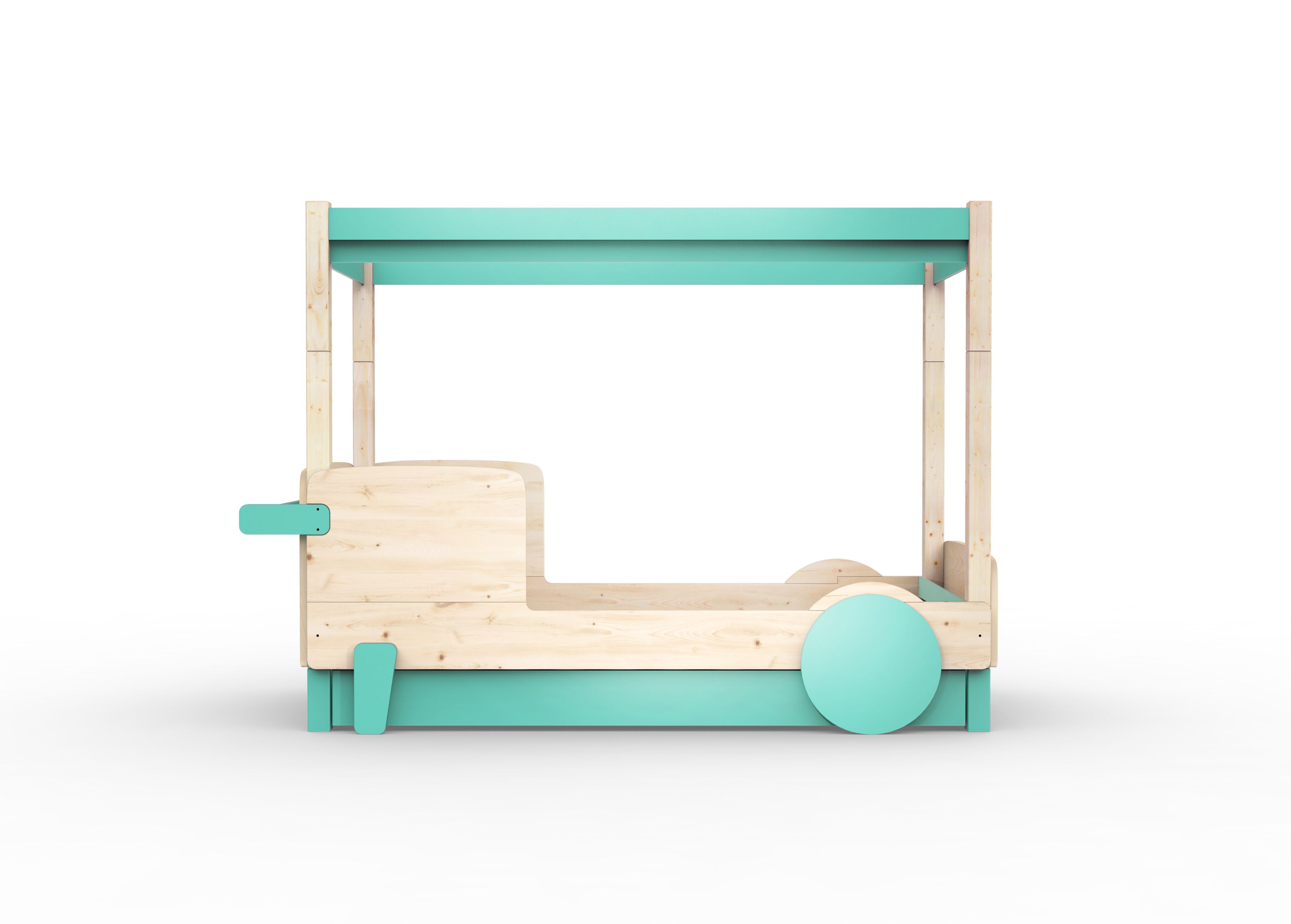 Деревянная выдвижная односпальная кровать с балдахином Mathy by Bols ARCH-00151317 - Вид №25