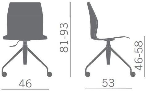 Kastel Офисное кресло с регулируемой высотой на колесиках Kalea sun-id-1398296 - Вид №1