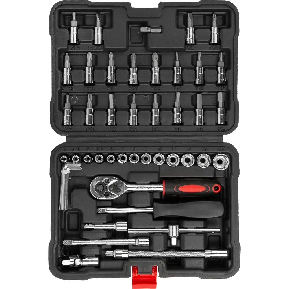 Набор торцевых головок с ключом Top Tools 38D570 1/4 дюйма, 49 шт STLM-2014559 - Вид №3