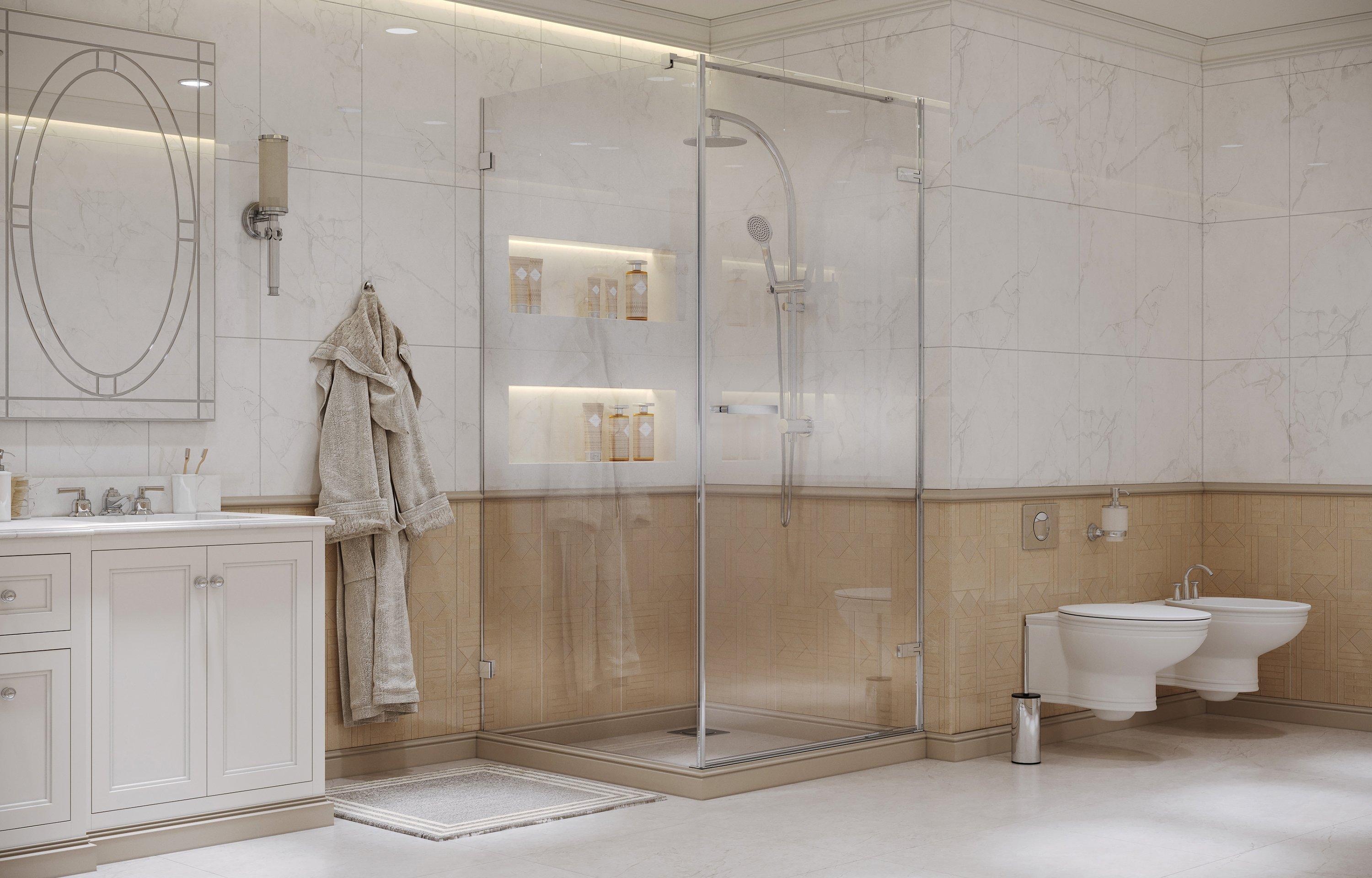 Душевое ограждение Ambassador Abner 10011101R (900x900x2000), 1 место  - Вид №1