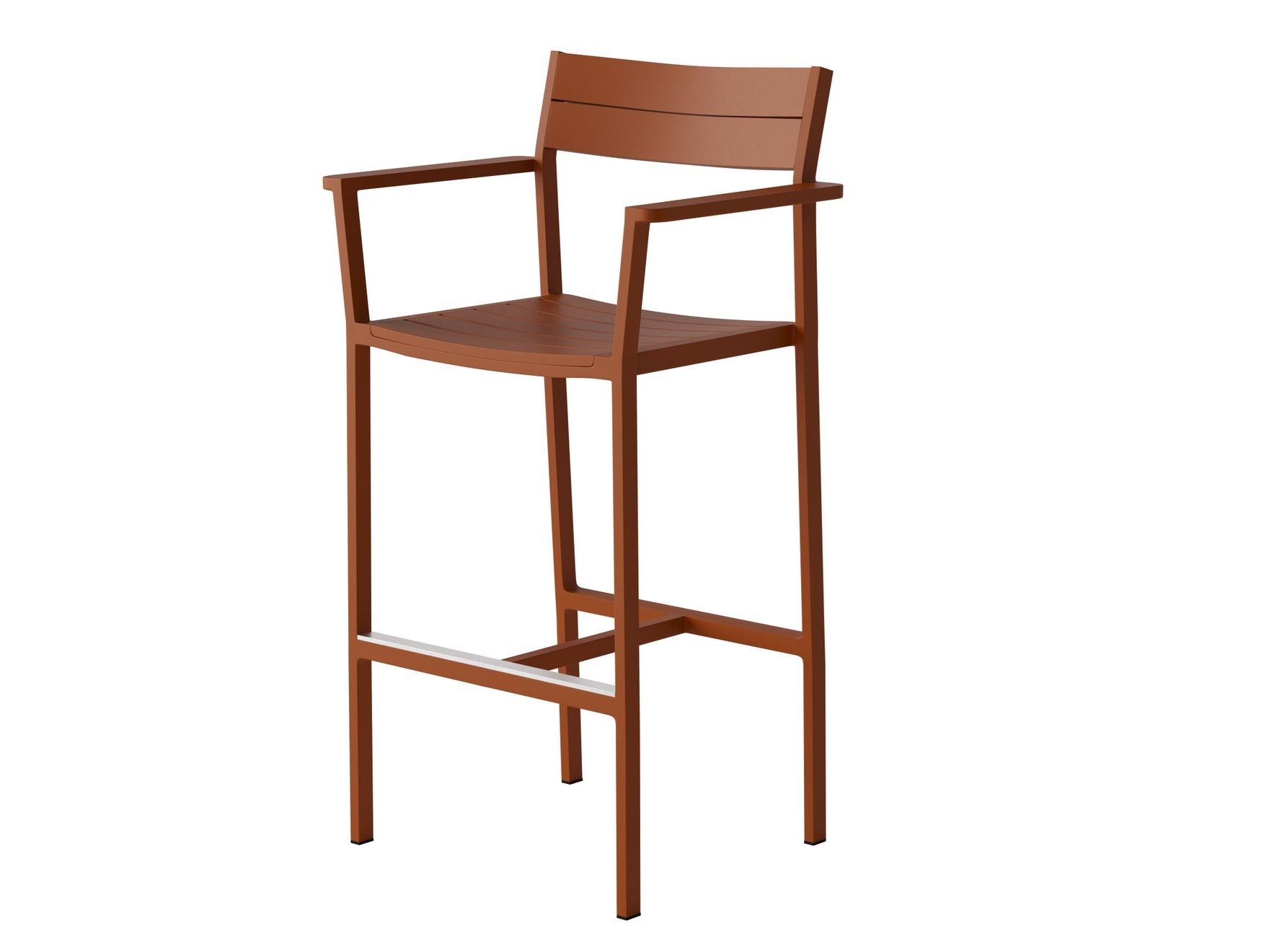 Высокий алюминиевый стул с порошковым покрытием со спинкой Case Eos ARCH-00077614 - Вид №8