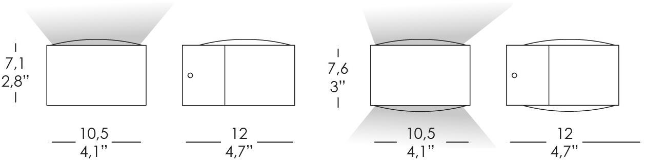 AiLati Бра для наружного освещения из литого алюминия Lens Ld0751 / ld0752 - Вид №3