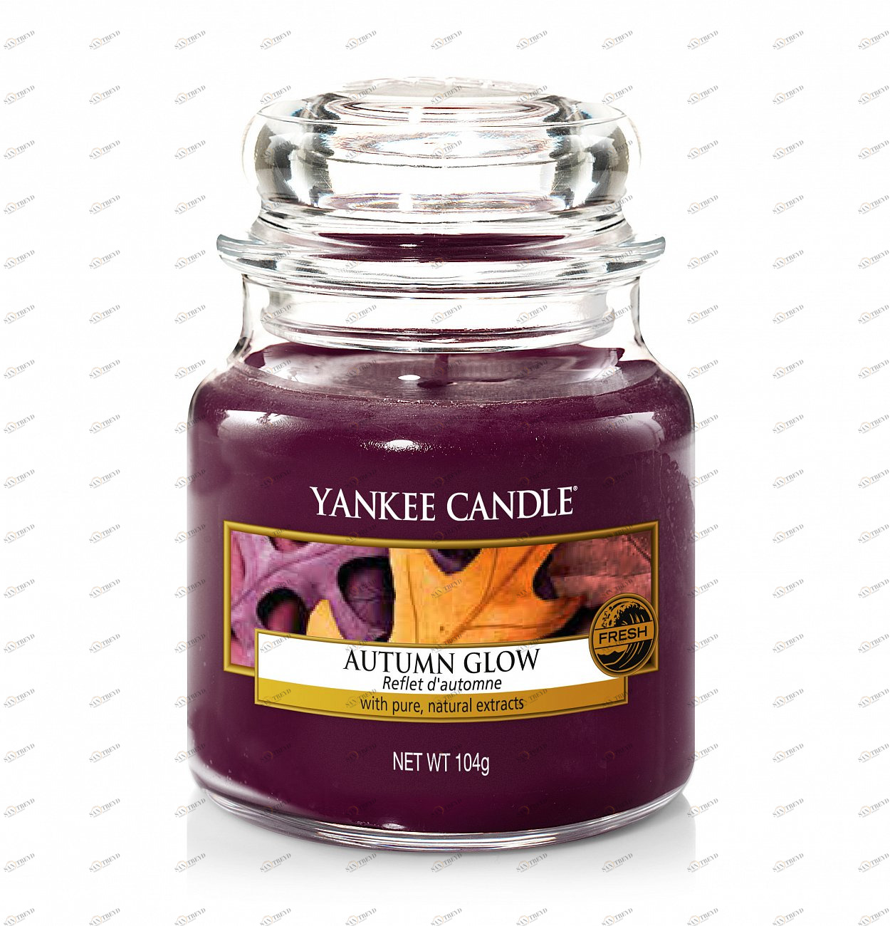 Свеча маленькая в стеклянной банке Осенний свет Autumn Glow 104гр 25-45 часов YANKEE CANDLE  267921 Зеленый 