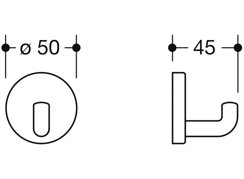 477.90.99010 одиночный крючок HEWI Suizidhemmende Produkte  - Вид №2