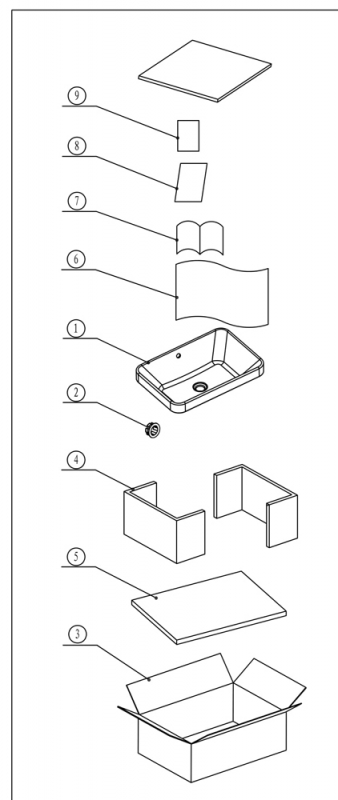 C22206W-ENG Накладная раковина на столешницу  овальная Bravat  - Вид №1
